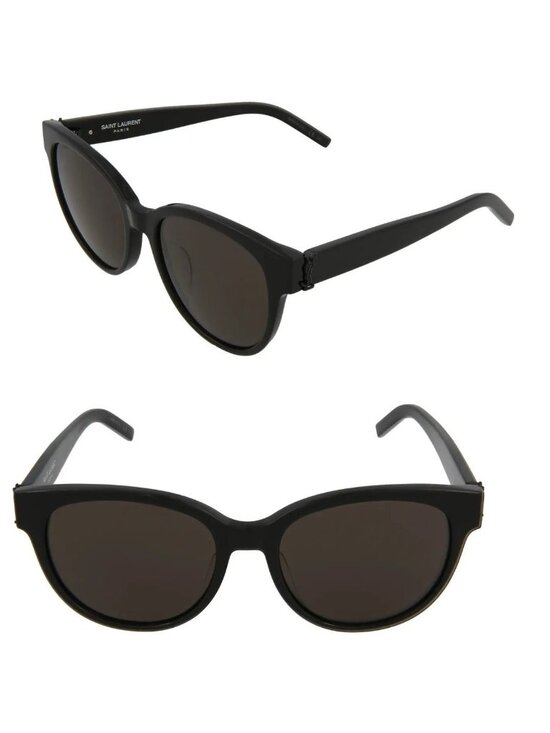 Saint Laurent SL M29/F 001 Womens 55mm Сat Eye Round Sunglasses Black - Italy main image 4